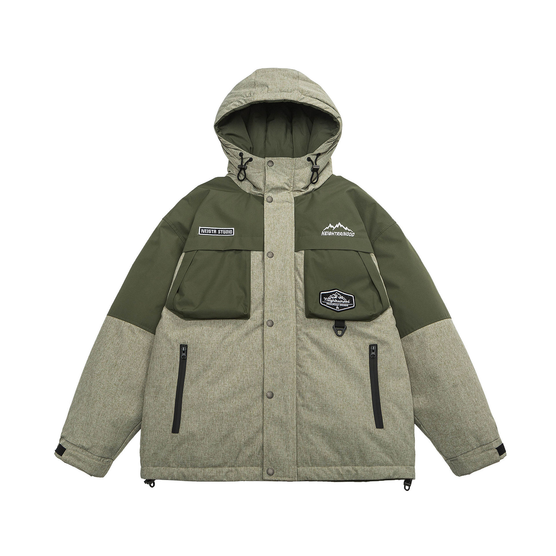 GorgeousBen  Unisex New style down jacket workwear extreme cold tide brand plus size new baseball jacket coat.
