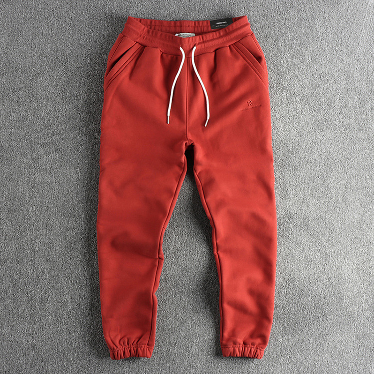 GorgeousBen  Men's Thickened and simple embroidered leisure pants for men, loose and comfortable with three-dimensional cutting, youthful and tapered.