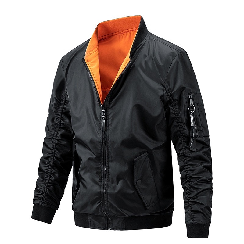 GrogeousBen  Men's Autumn and winter new men's high-quality padded jacket double-sided collar jacket Korean casual jacket men's