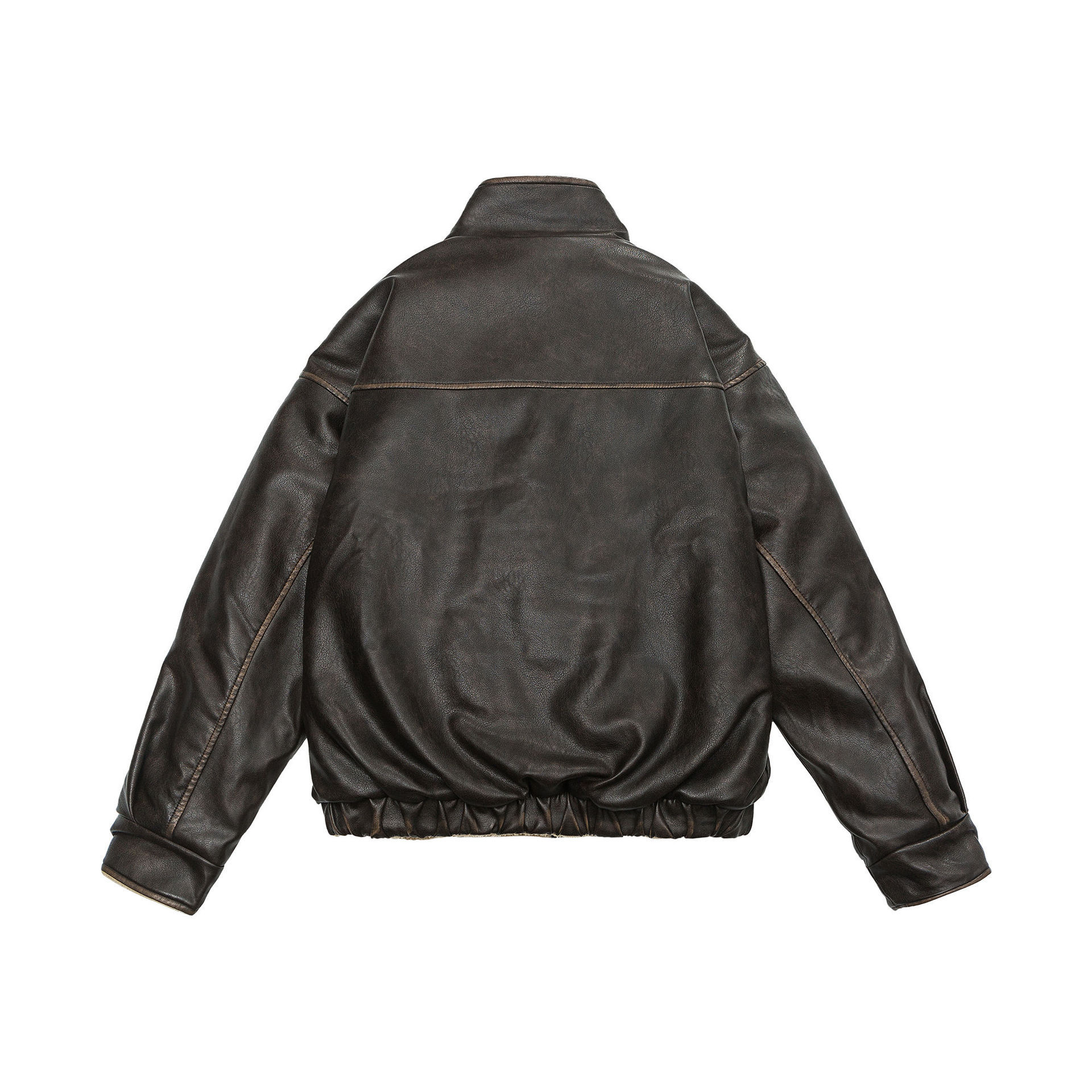 GorgeousBen  Unisex American vintage thickened jacket with fur and leather, pilot cotton flight suit.