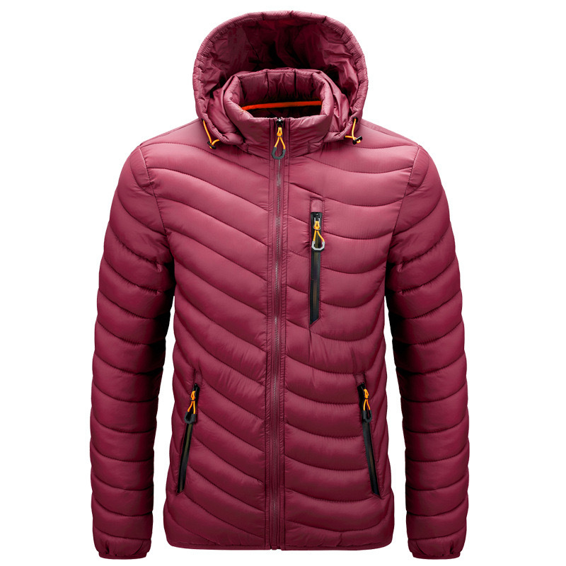 GrogeousBen Men's Warm Bubble Waterproof Windproof Men Winter Hooded Quilted Down Coats Cotton Padded Puffer Jacket