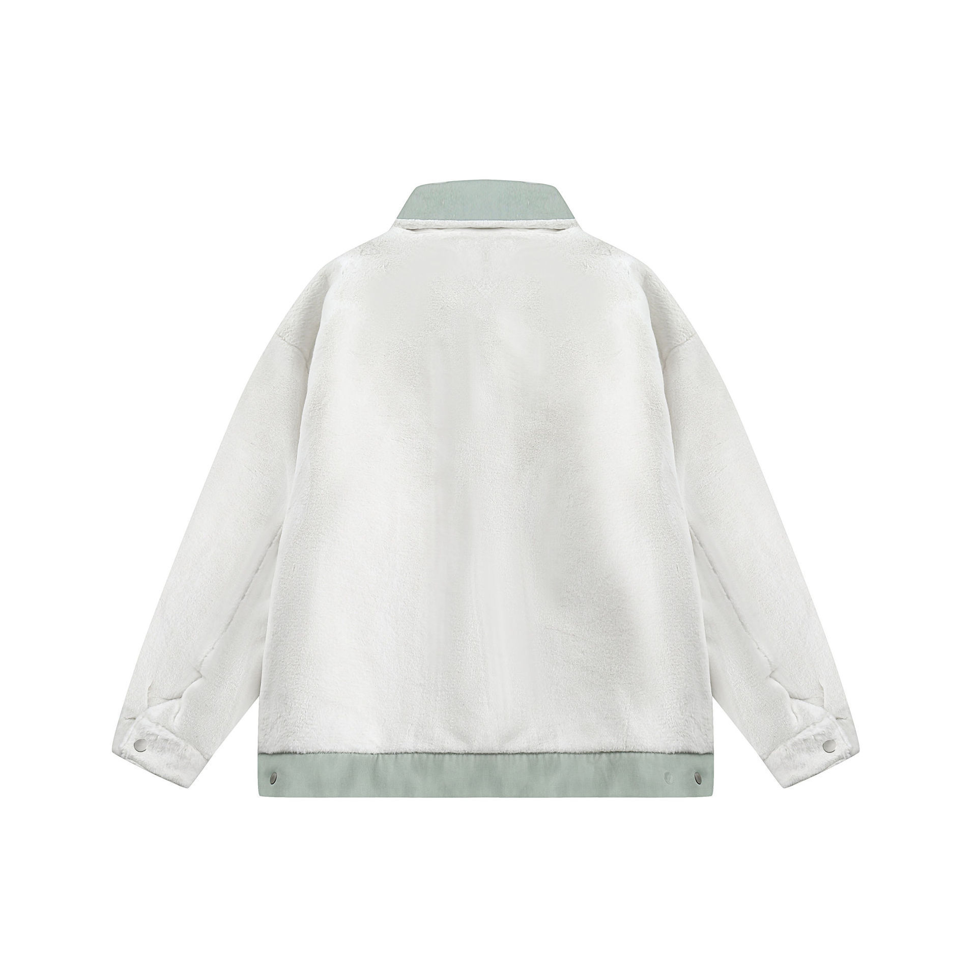 GorgeousBen  Unisex Winter American retro style sticker pocket double-sided cotton jacket.