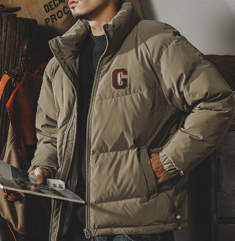 GrogeousBen New national standard down jacket men's winter trend brand fashion trend loose thick bread suit men's coat.