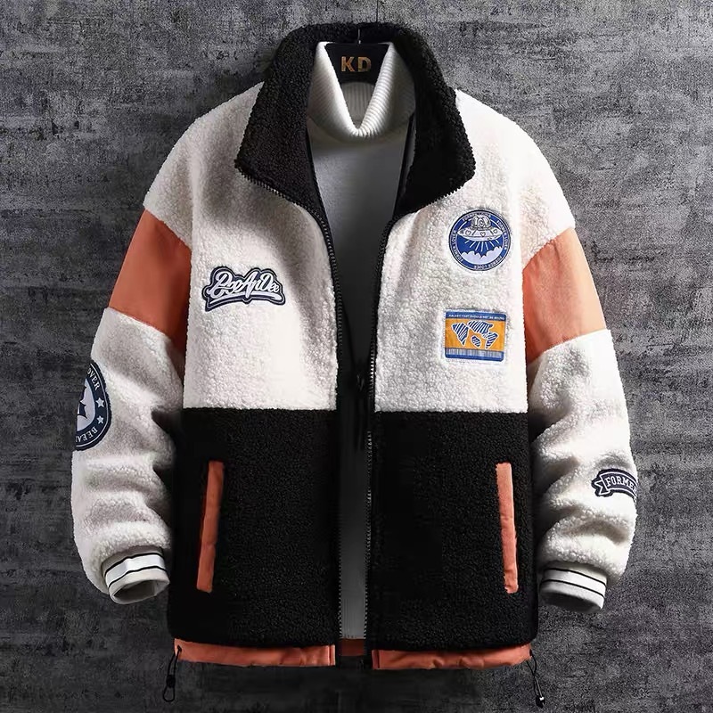 GrogeousBen  Men's Custom Casual  Windproof Outwear Warm Winter Mens Fleece jacket coats