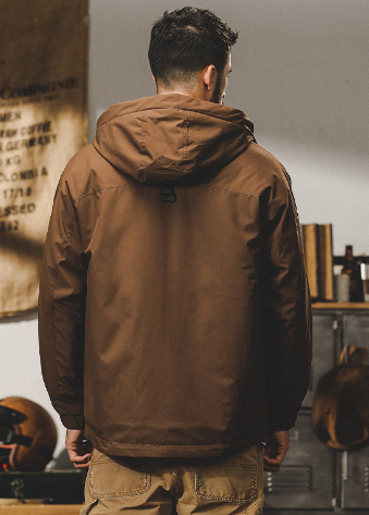 GorgeousBen Mountain hooded hardshell jacket for men autumn and winter urban outdoor commuter functional cargo jacket for men winter quilted jacket.