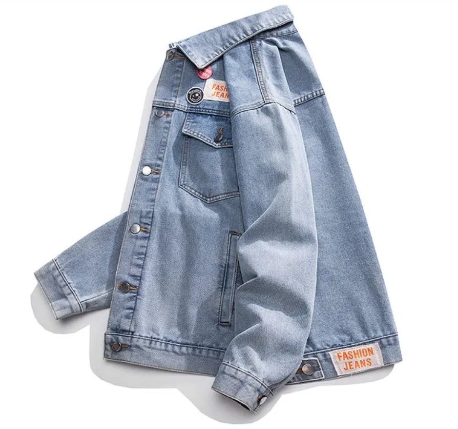 GrogeousBen  Men's Digital Printed Casual Coats Wear Men's Spring Autumn Casual Funky Denim Clothes Jackets With Pattern
