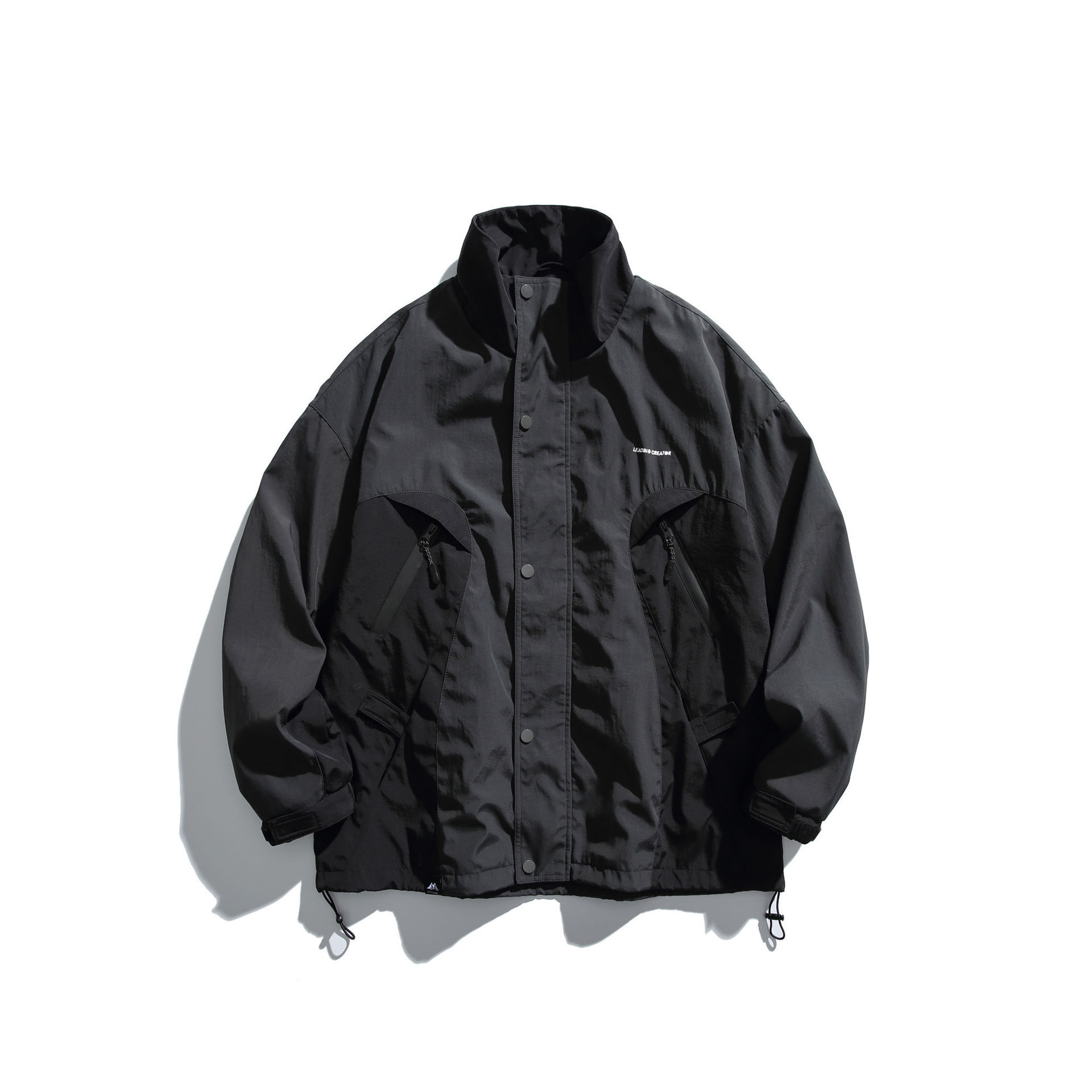 GorgeousBen   Unisex simple jacket, men's hooded, spring couple's loose cargo jacket, mountain patchwork versatile casual jacket