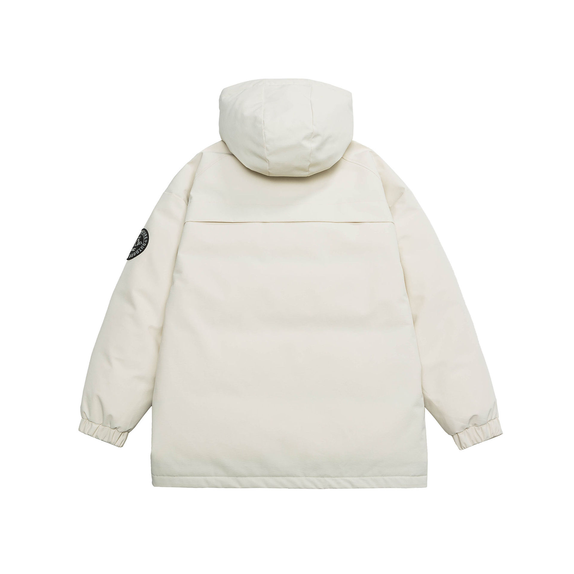 GorgeousBen  Unisex Winter mid-length down coat Loose and thick white work jacket Plus size.