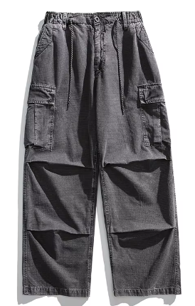 GrogeousBen loose wide leg pants 100% Cotton Garment Washied match garments cargo pants juniors cargo pants.