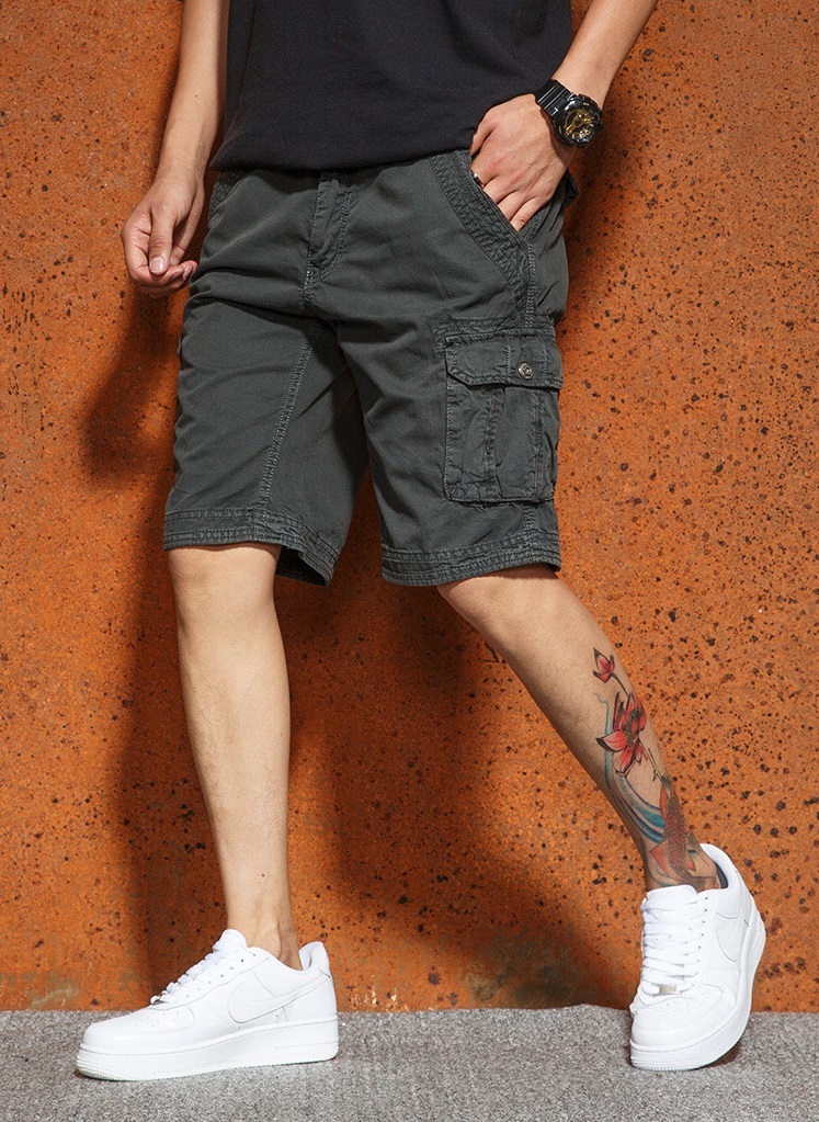 GrogeousBen Men's New Custom Blank Comfortable Casually Adjustable Drawcord Waist Cotton Shorts For Men