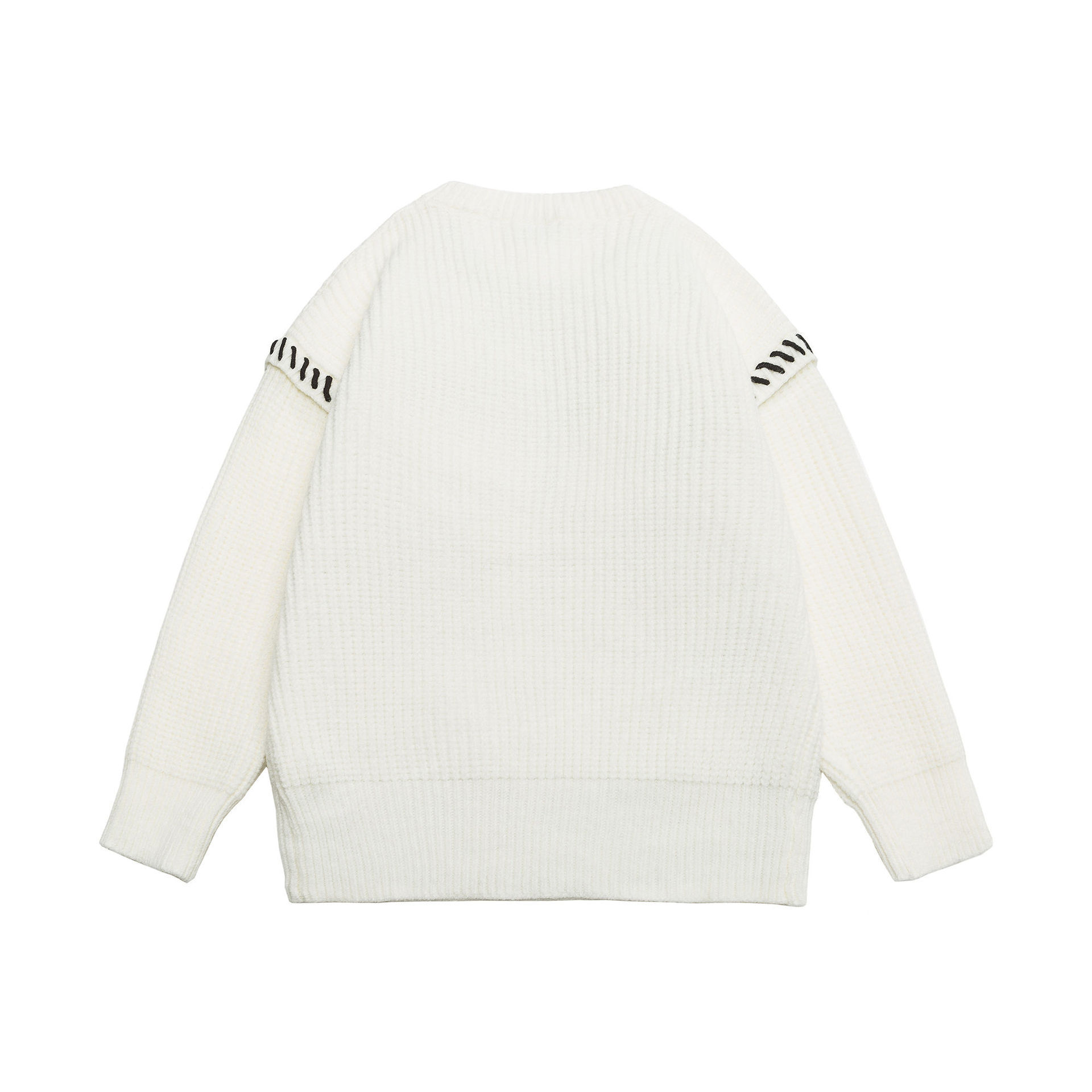 GorgeousBen  Unisex Oversized Lazy Style Sweater, American High Street Round Neck Knitted Couple Top for Autumn and Winter.