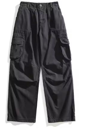 GorgeousBen 2024 Men Washed Cotton Cargo Pants baggy chino trousers pants