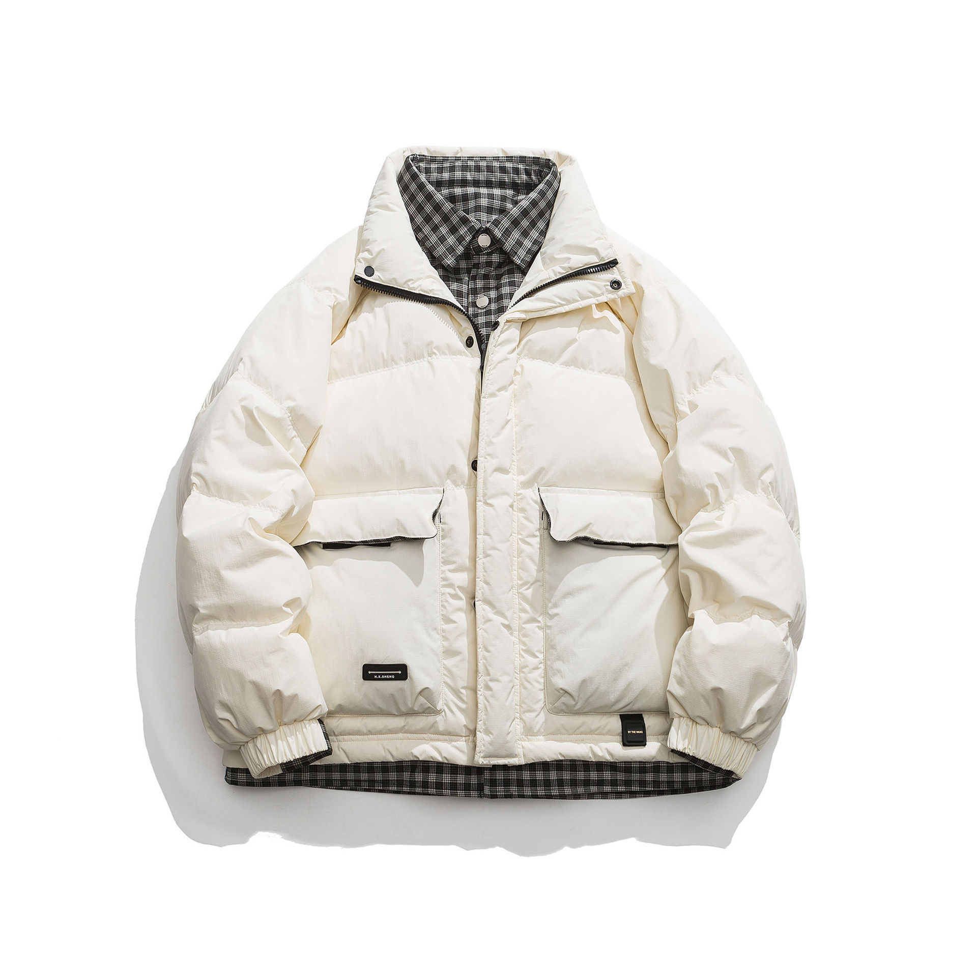 GorgeousBen  Unisex  thickened down jacket with duck down, winter trendy couple warm bread coat outerwear.