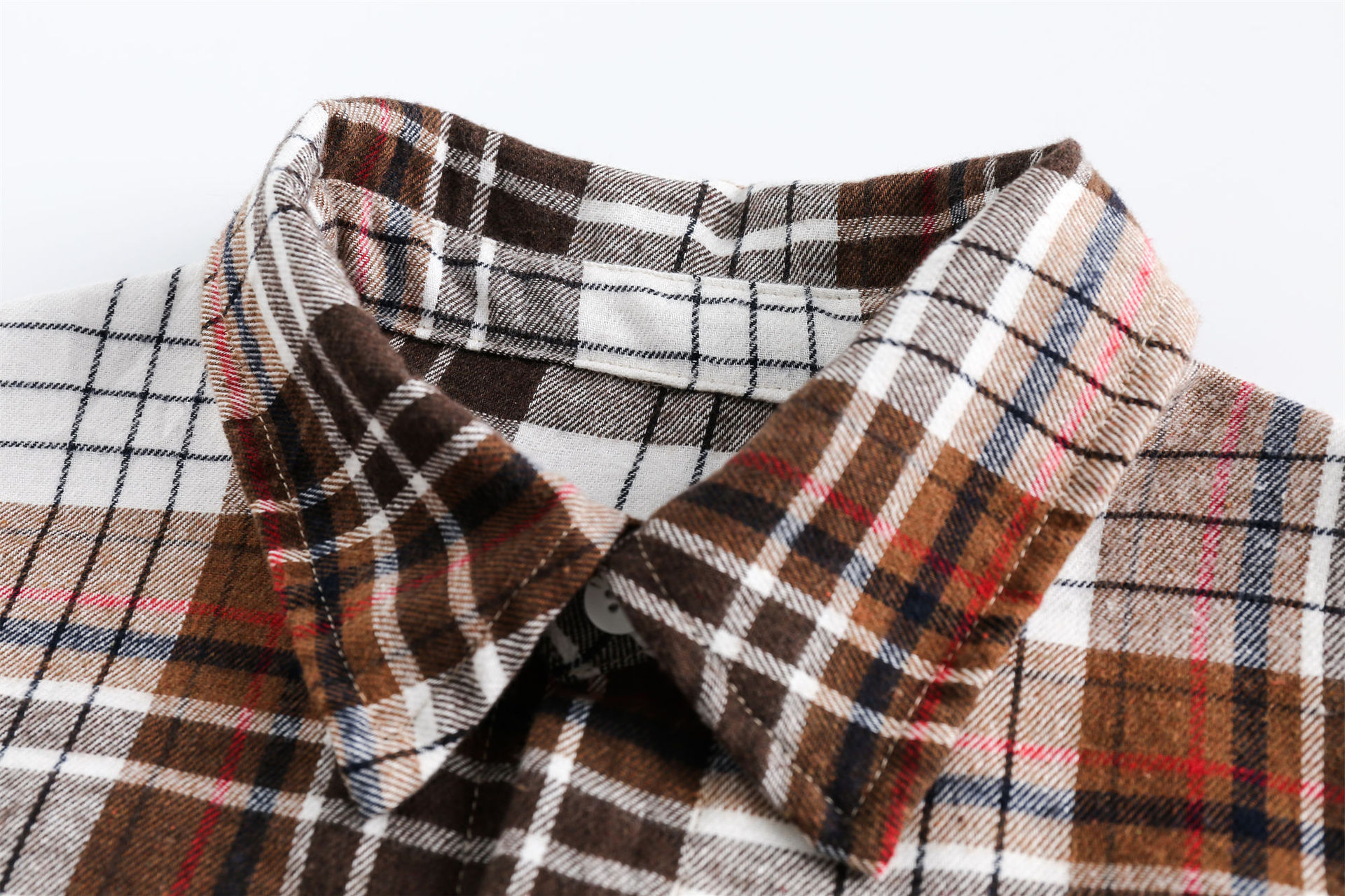 GorgeousBen   Unisex Retro color-blocked plaid splicing long-sleeve shirt, unisex spring new trendy versatile casual shirt outerwear.