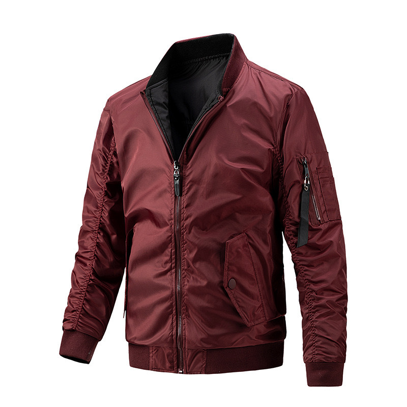 GrogeousBen  Men's Autumn and winter new men's high-quality padded jacket double-sided collar jacket Korean casual jacket men's