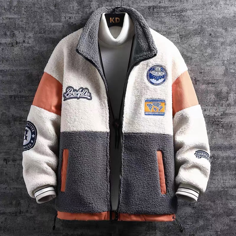 GrogeousBen  Men's Custom Casual  Windproof Outwear Warm Winter Mens Fleece jacket coats