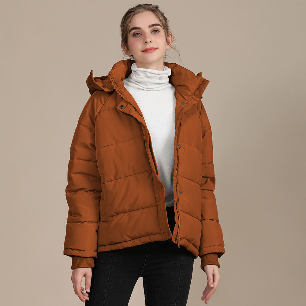 GorgeousBen Women’s Designer Warm Winter Parka Quilted Hooded short Coat Jacket- Fleece Lined Body Zip PocketsWomen's padding jacket china garment factory YYBM2209  YYOZ8804