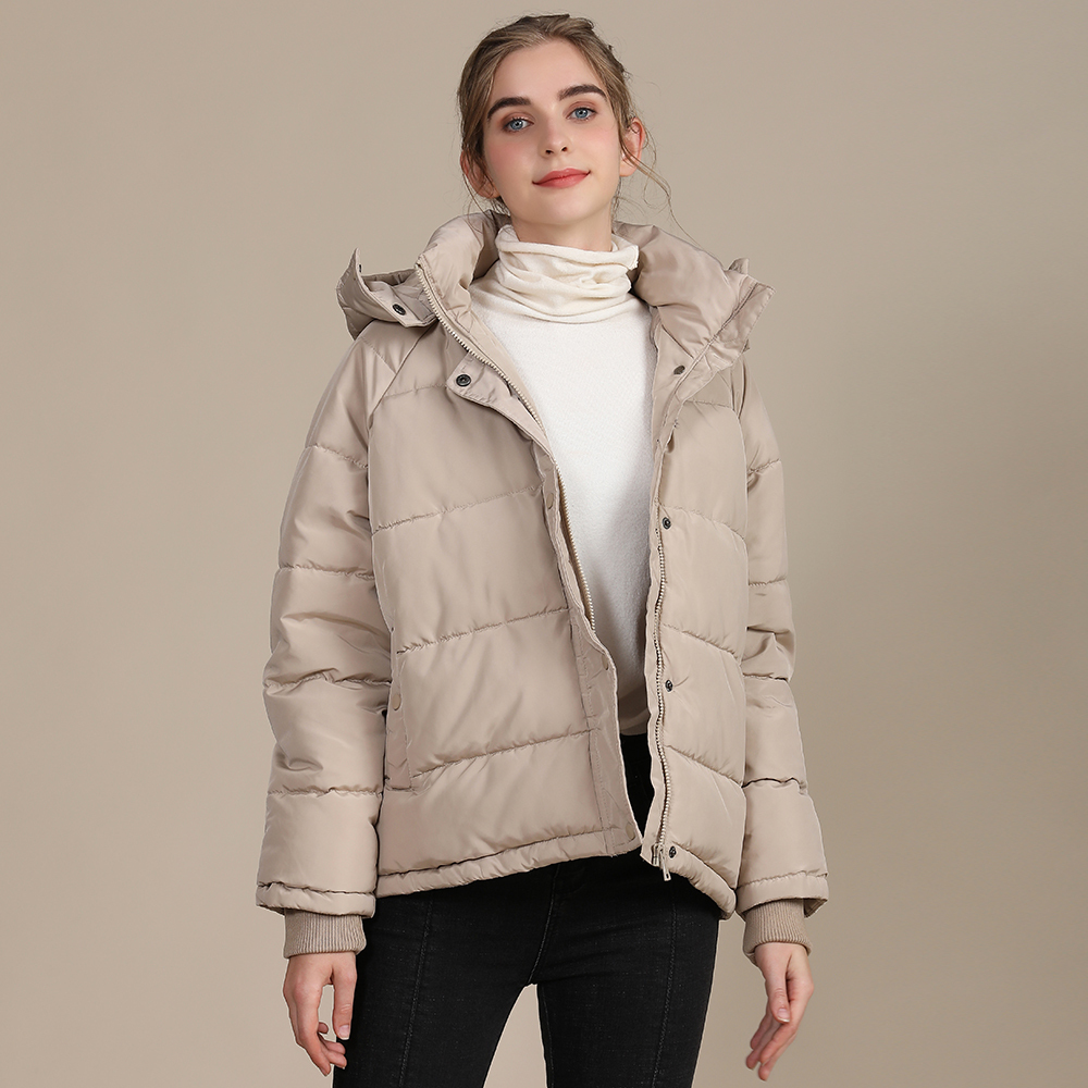 GorgeousBen Women’s Designer Warm Winter Parka Quilted Hooded short Coat Jacket- Fleece Lined Body Zip PocketsWomen's padding jacket china garment factory YYBM2209  YYOZ8804