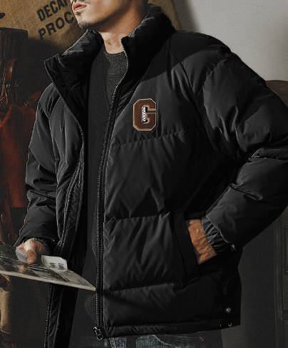 GrogeousBen New national standard down jacket men's winter trend brand fashion trend loose thick bread suit men's coat.