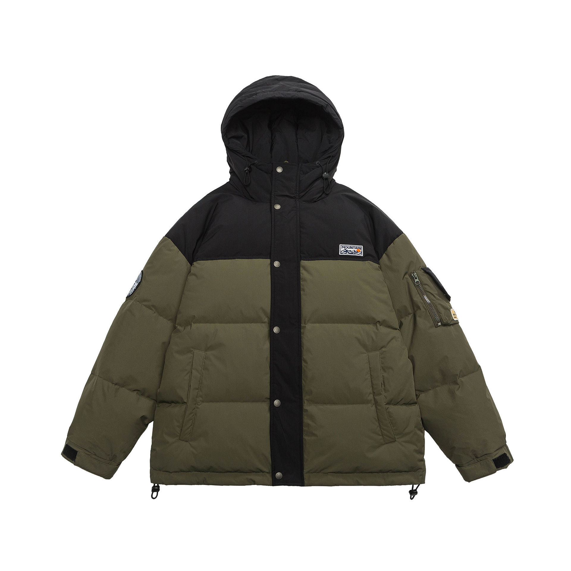 GorgeousBen  Unisex  American style trendy large letter print plus size down jacket with cold resistant stand collar coat.