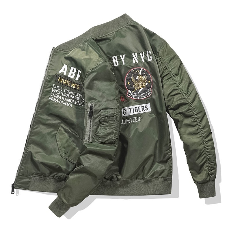 GorgeousBen  Men's  Cold Winter Streetwear Long Sleeve Men's Baseball Hiphop Embroidered Badge Patch  Varsity Bomber Jackets