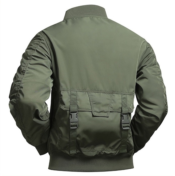 GrogeousBen  Men's  winter for wind breaker waterproof pilot vintage satin men Bomber Jacket