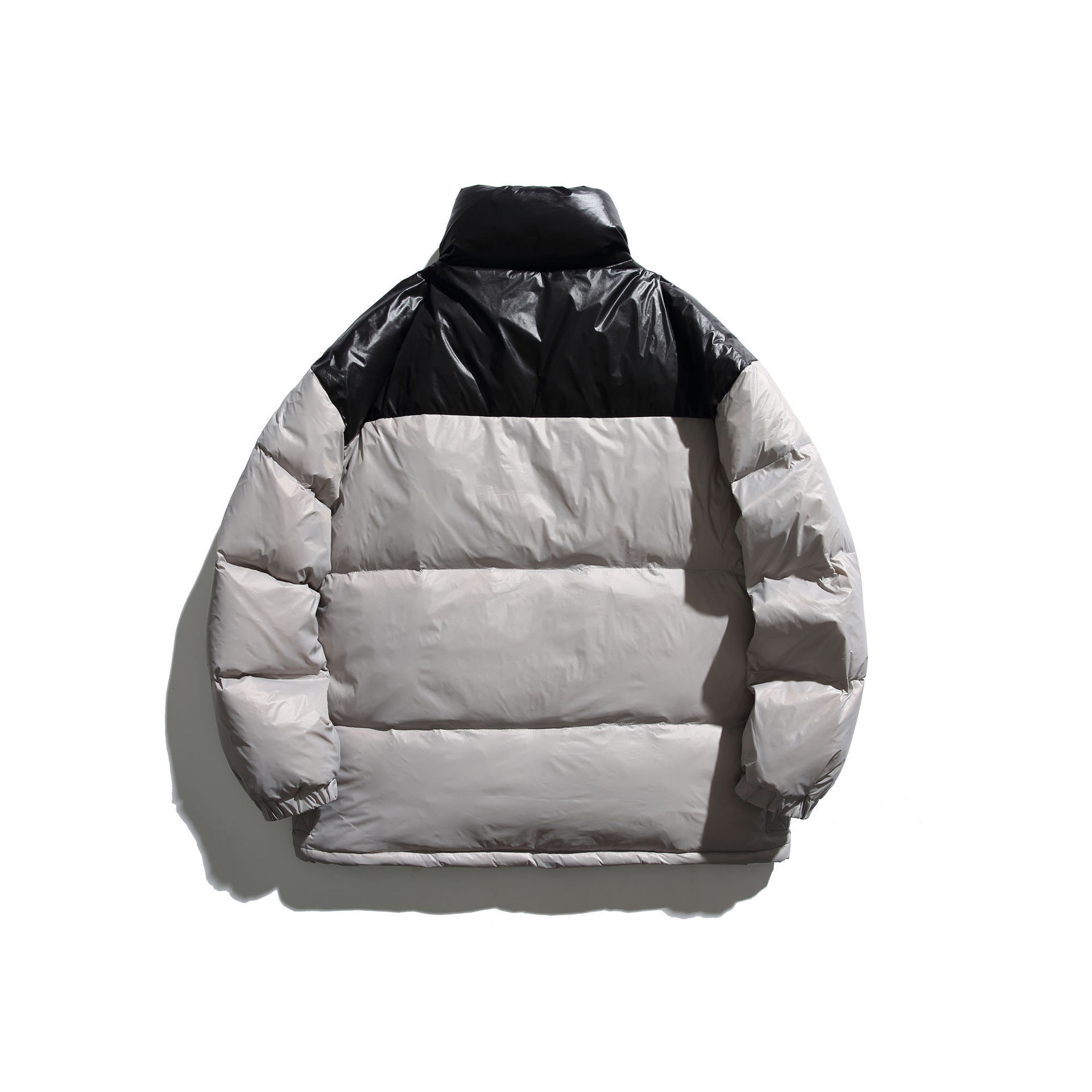 GorgeousBen  Unisex American style down jacket  winter spliced retro workwear thickened warm bread service short white duck down coat.