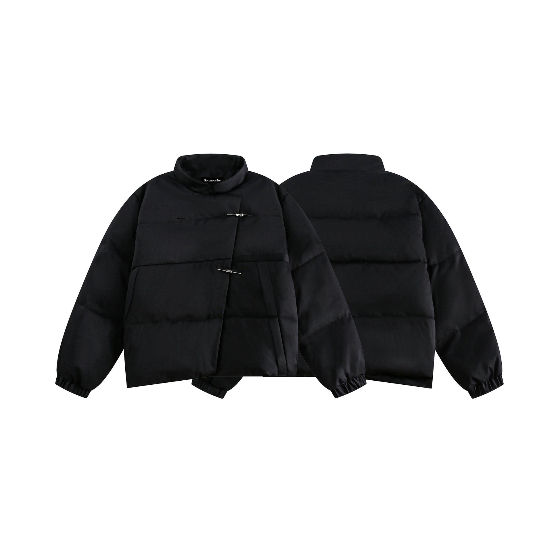 GrogeousBen  Unisex American retro winter design sense original down jacket thick warm white duck down light and versatile.