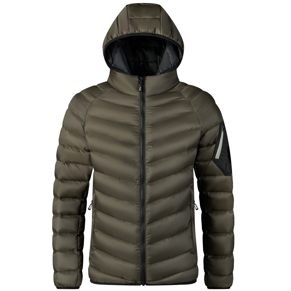 GrogeousBen Men's Satin Winter Bomber Plus Size Puffer 4xl Warm Jacket Winter Jacket Men Solid Color Mens Down Jacket With Coat