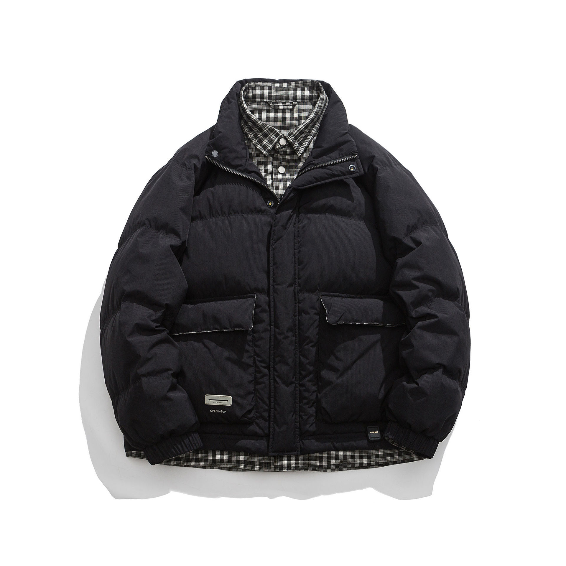 GorgeousBen  Unisex  thickened down jacket with duck down, winter trendy couple warm bread coat outerwear.