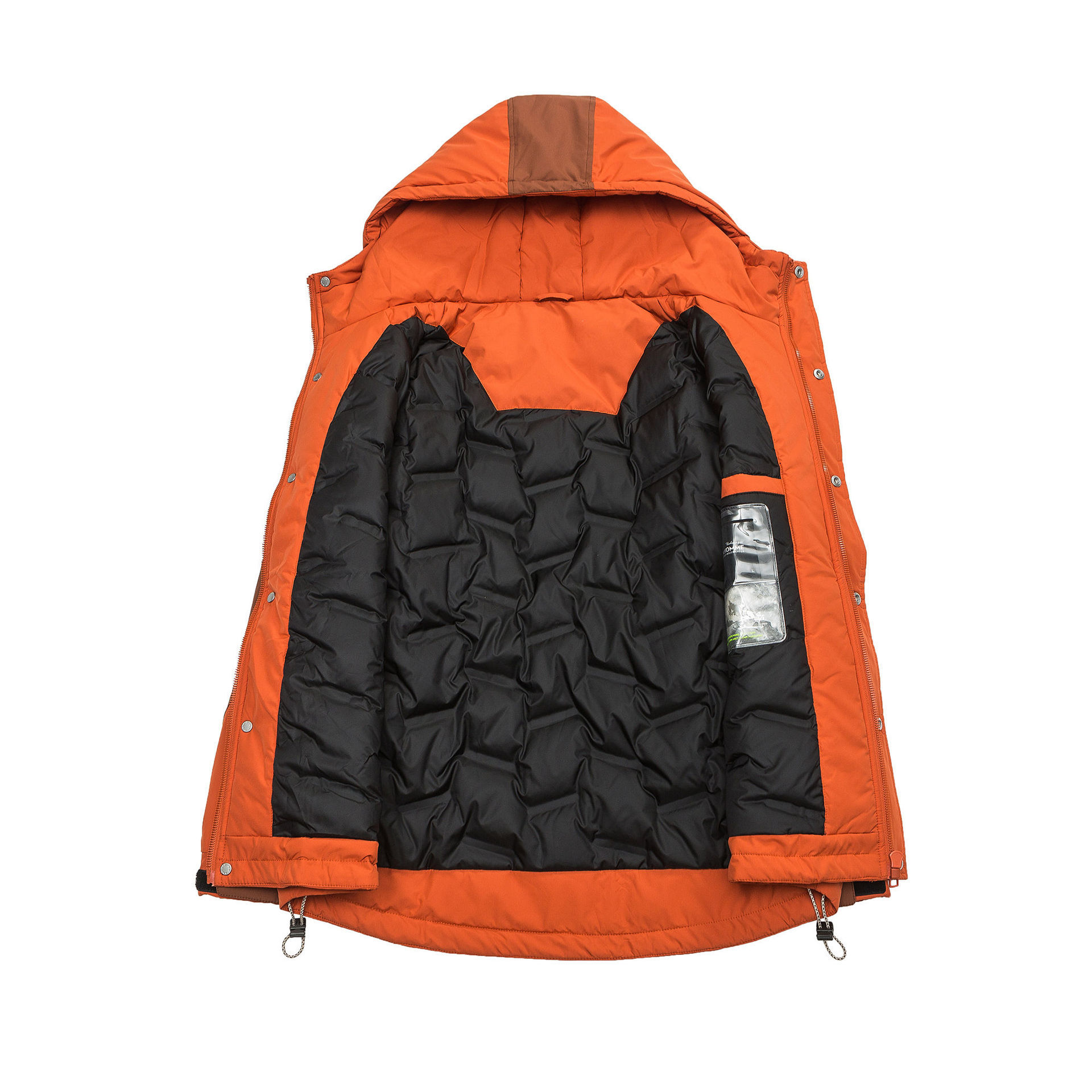 GorgeousBen  Unisex White duck hooded down jacket for men, winter national trend retro outdoor thickened warm work jacket.