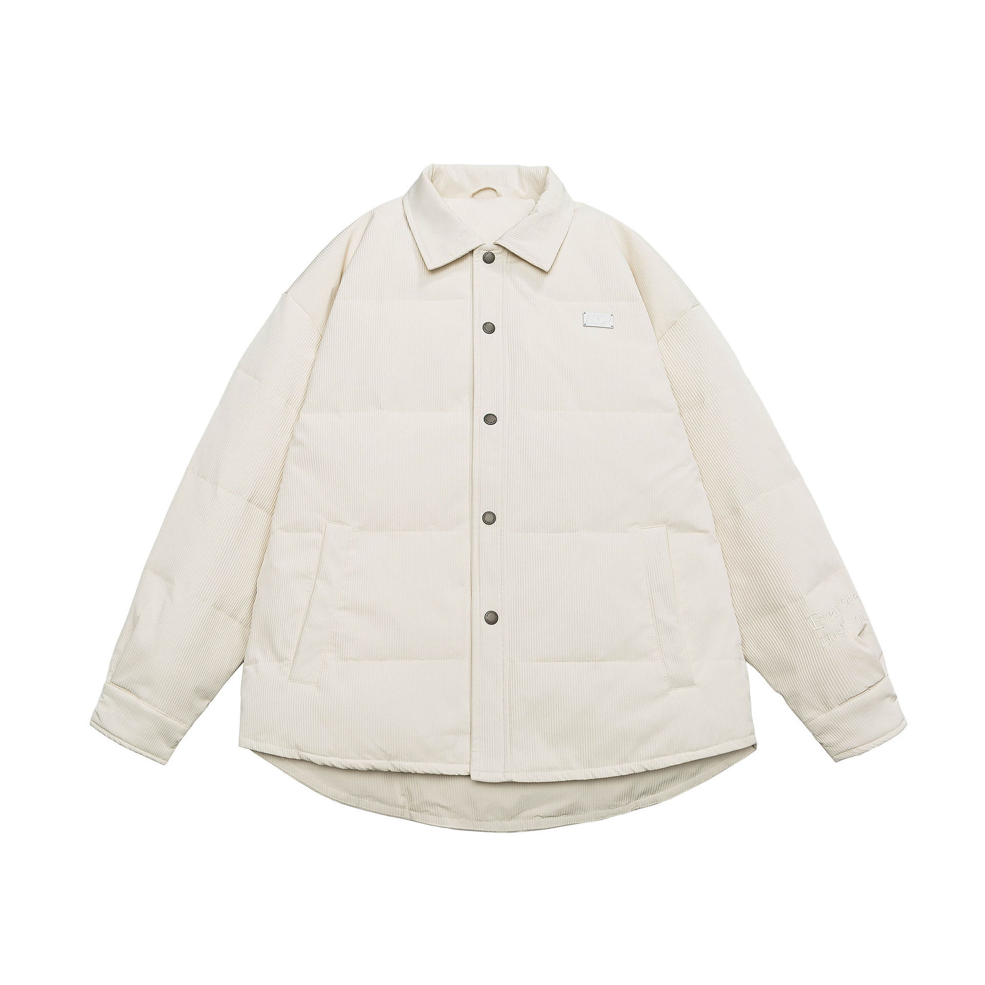 GorgeousBen  Unisex Winter collar high-grade embroidery workwear down jacket men's high street trendy.