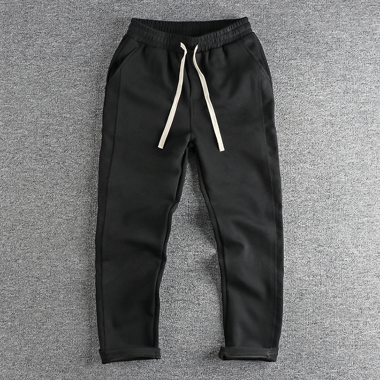 GorgeousBen  Men's Side splicing design with a trendy and youthful straight-leg casual pants for men, featuring American style and versatile wide-leg slit trousers.