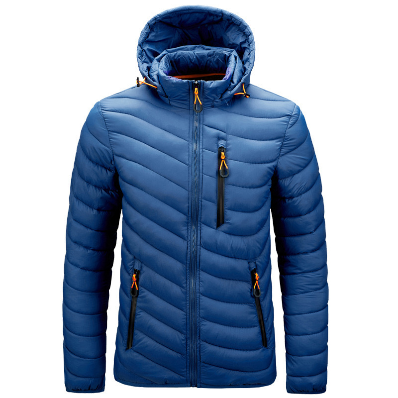 GrogeousBen Men's Warm Bubble Waterproof Windproof Men Winter Hooded Quilted Down Coats Cotton Padded Puffer Jacket