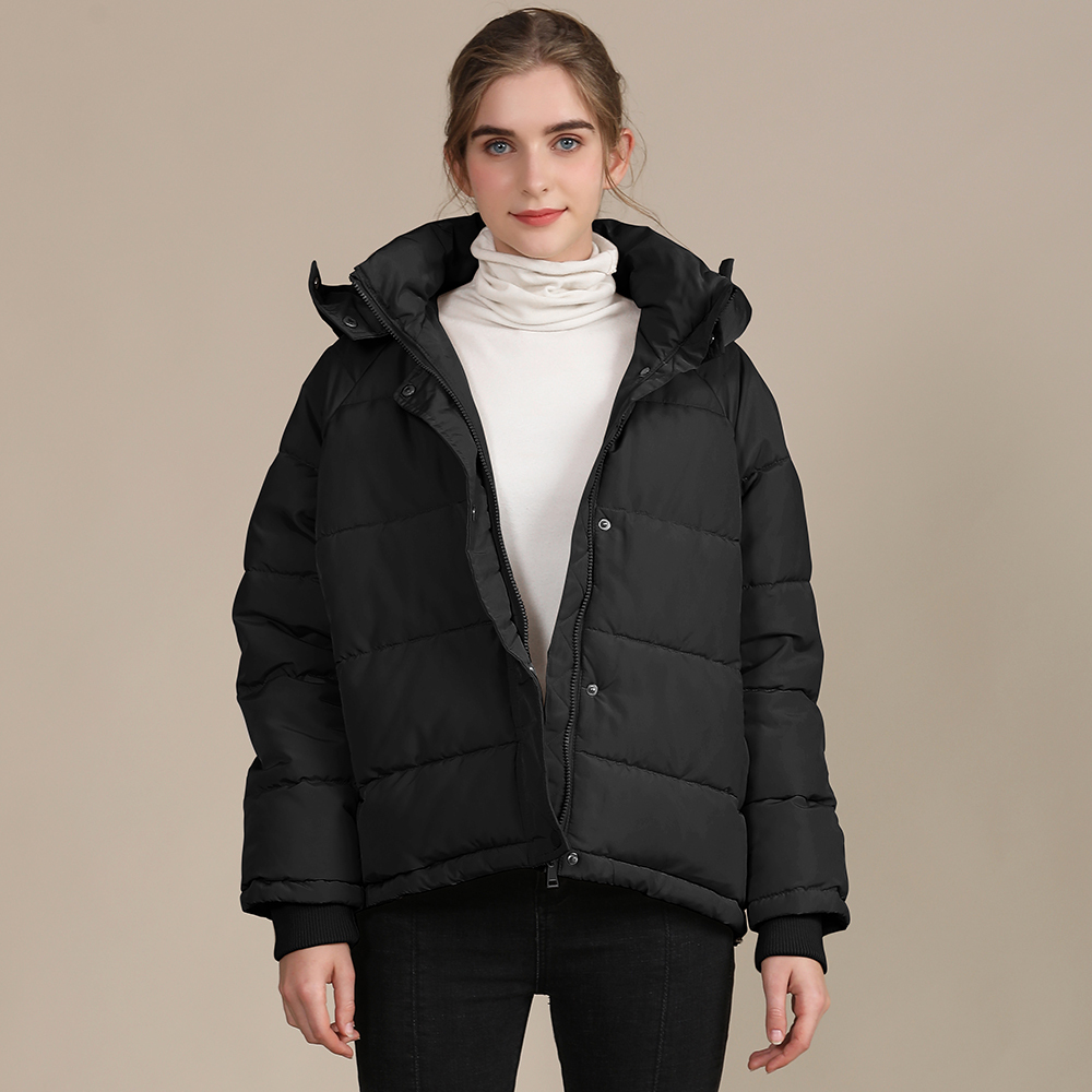 GorgeousBen Women’s Designer Warm Winter Parka Quilted Hooded short Coat Jacket- Fleece Lined Body Zip PocketsWomen's padding jacket china garment factory YYBM2209  YYOZ8804