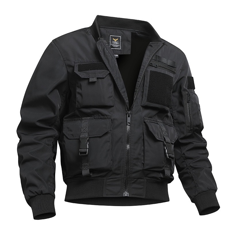 GrogeousBen  Men's  winter for wind breaker waterproof pilot vintage satin men Bomber Jacket
