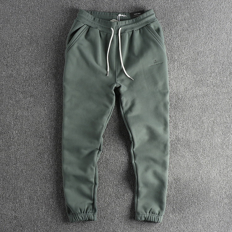 GorgeousBen  Men's Thickened and simple embroidered leisure pants for men, loose and comfortable with three-dimensional cutting, youthful and tapered.
