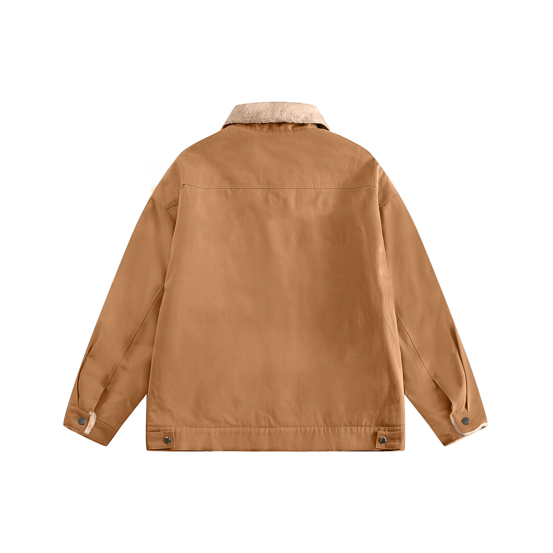 GorgeousBen  Unisex Winter American retro style sticker pocket double-sided cotton jacket.