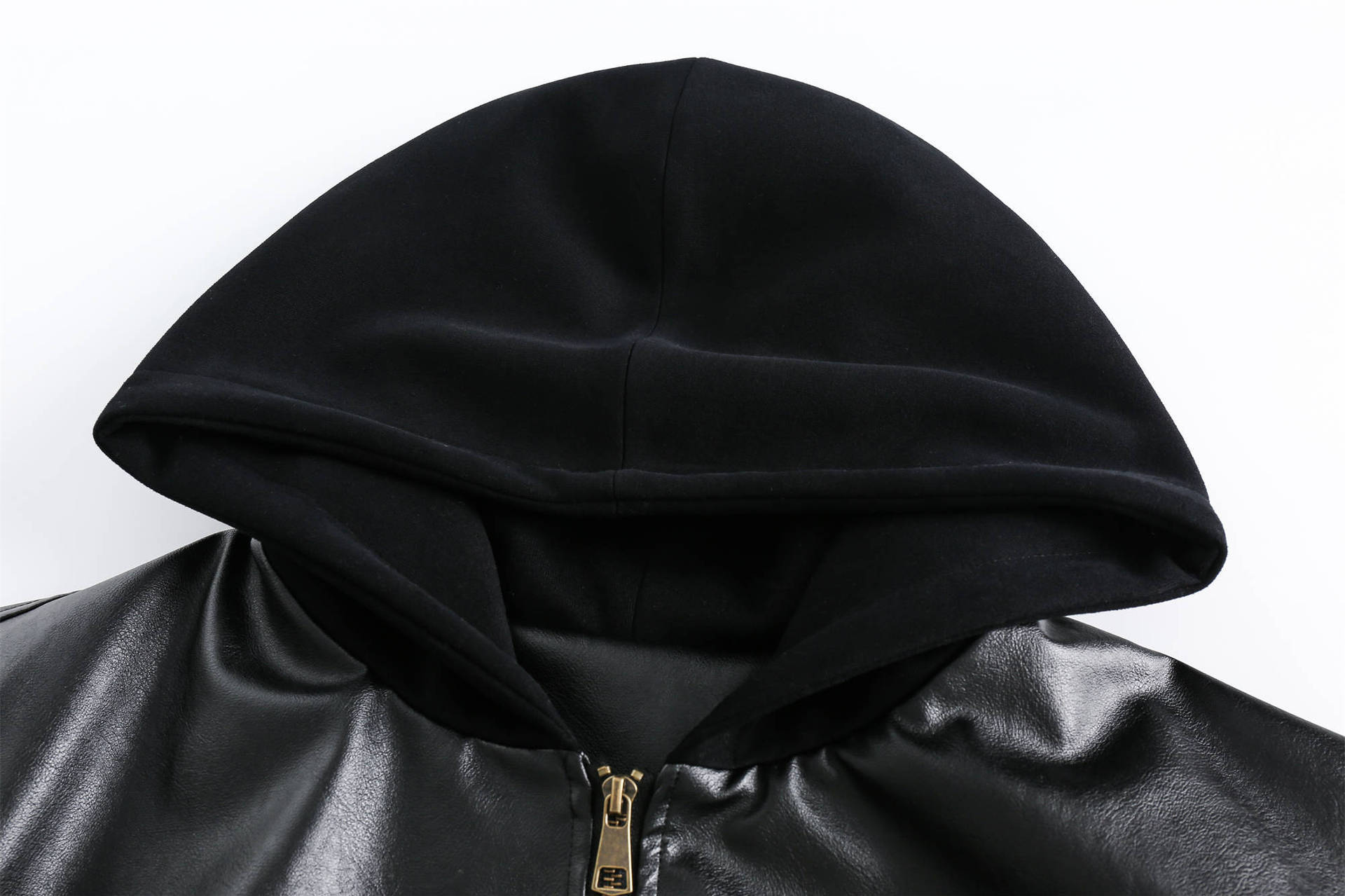 GorgeousBen   Unisex 2024 new American retro short baseball jacket leather jacket men's trendy high-end black motorcycle jacket