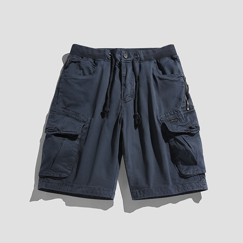GrogeousBen 2024 Men's Clothing Outer Wear Quick Dry Cotton Leaf Printing Cargo Shorts Pour Homes Loose Straight Shorts For Men