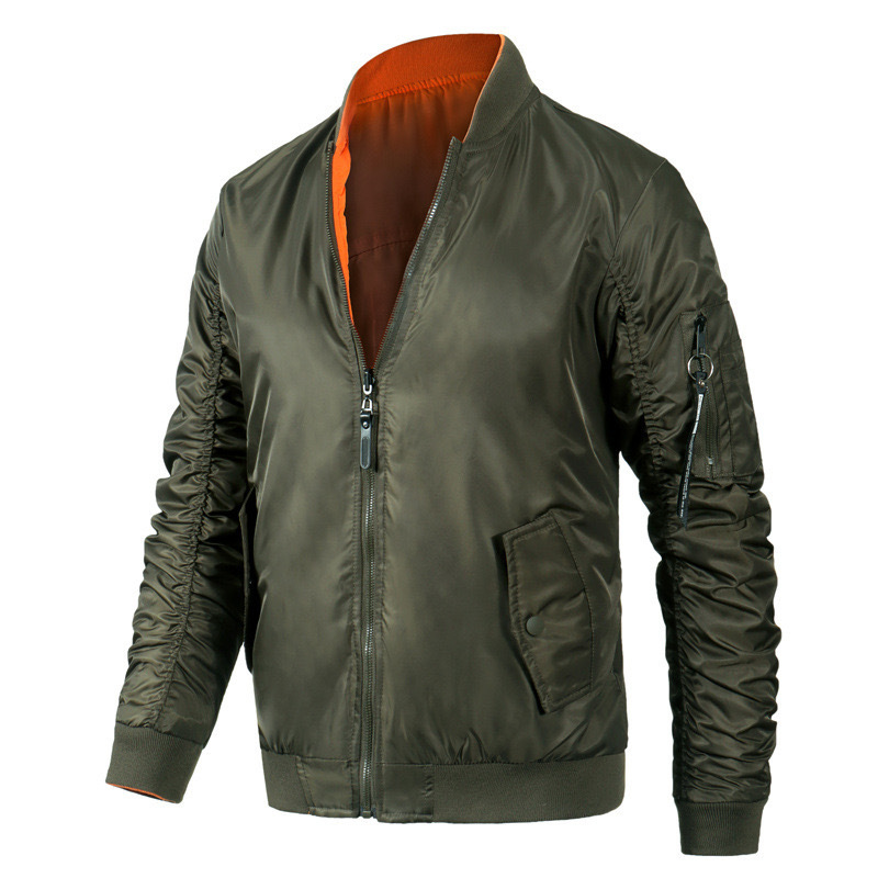 GrogeousBen  Men's Autumn and winter new men's high-quality padded jacket double-sided collar jacket Korean casual jacket men's