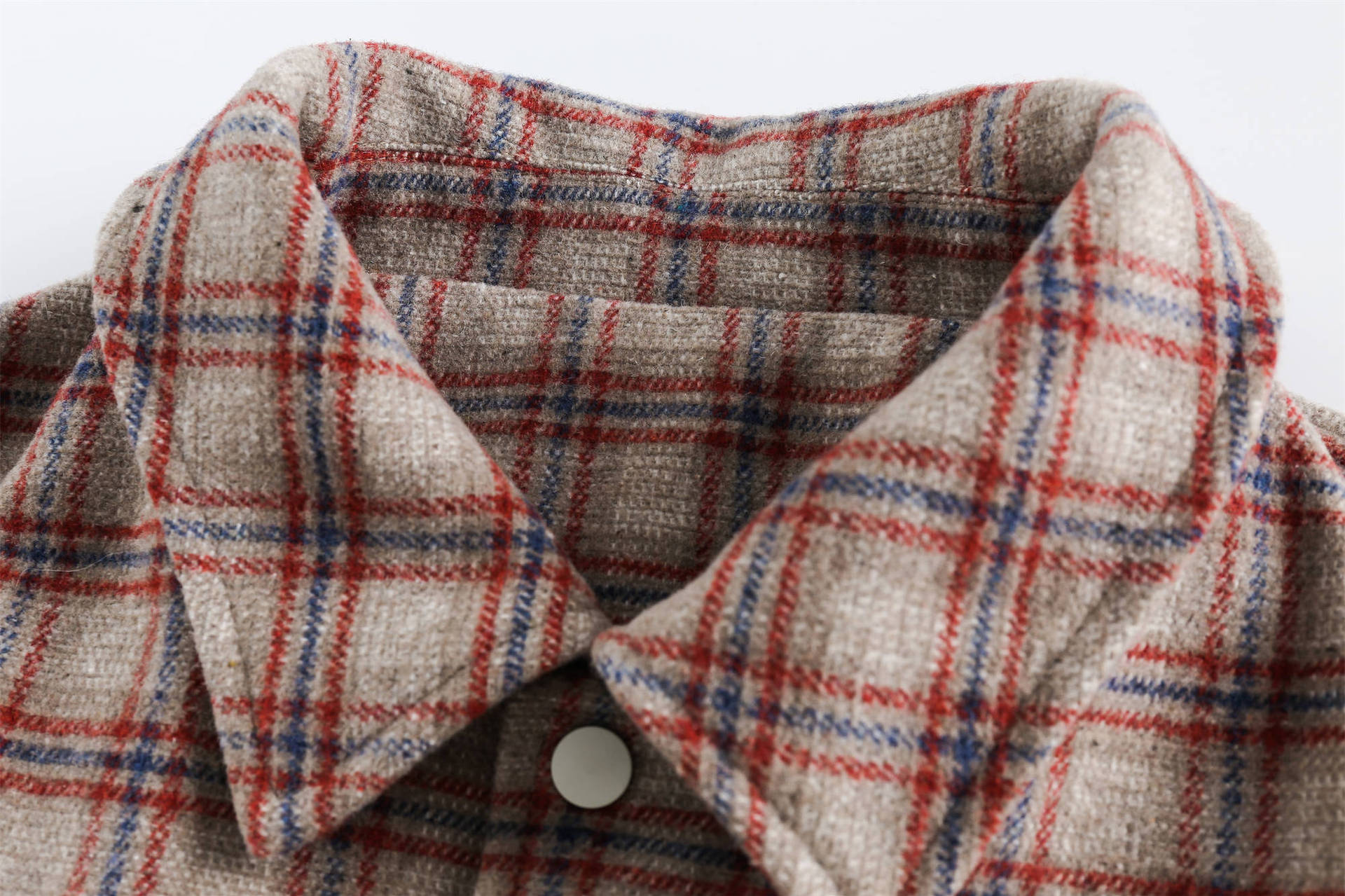 GorgeousBen   Unisex 2024 new American retro college style brushed plaid jacket for men and women, trendy couple loose baseball jacket.