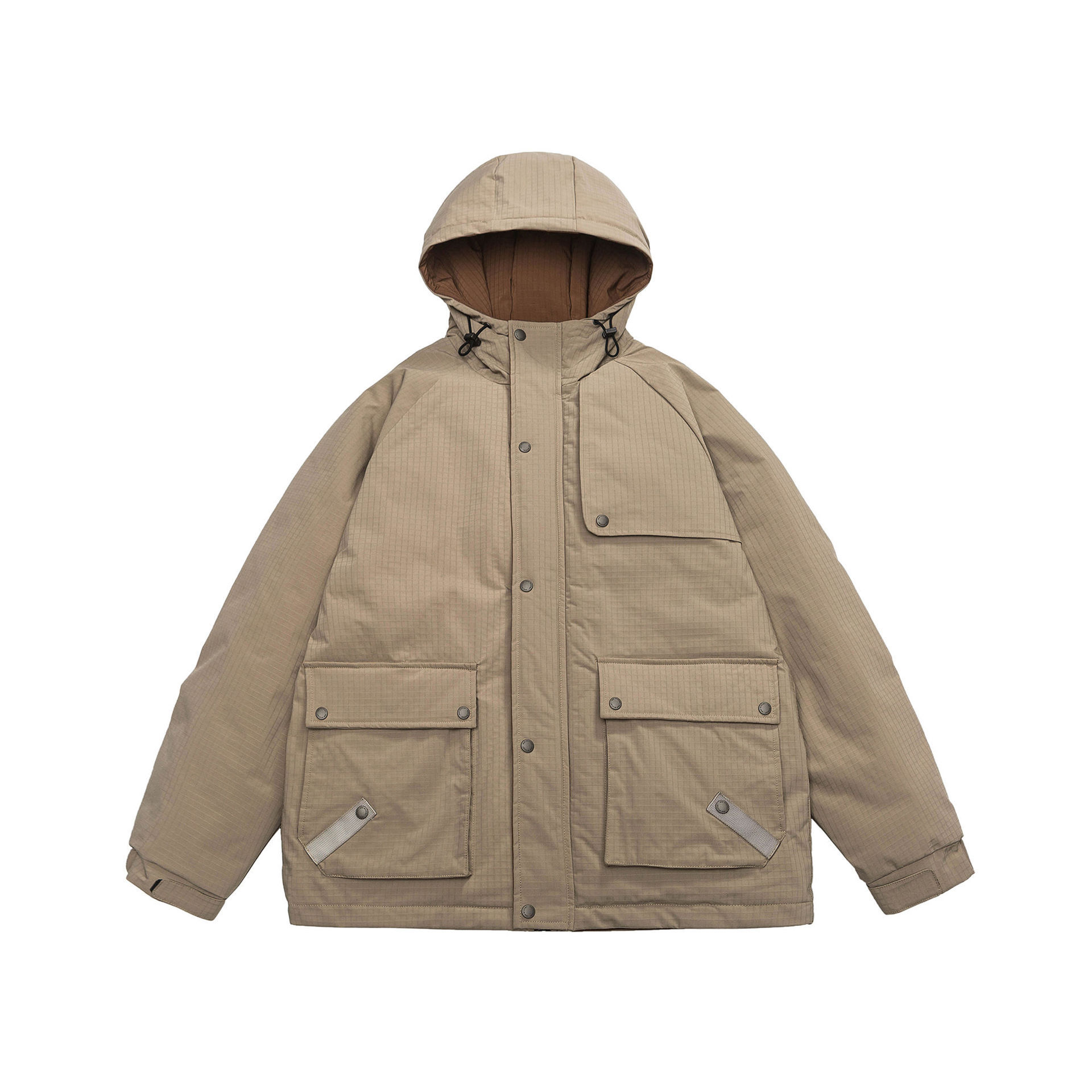 GorgeousBen  Unisex Vintage loose down jacket, winter mountain cityboy workwear coat,  hooded casual and warm.
