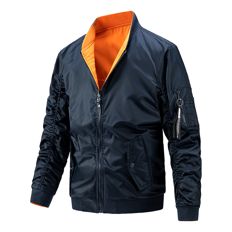 GrogeousBen  Men's Autumn and winter new men's high-quality padded jacket double-sided collar jacket Korean casual jacket men's