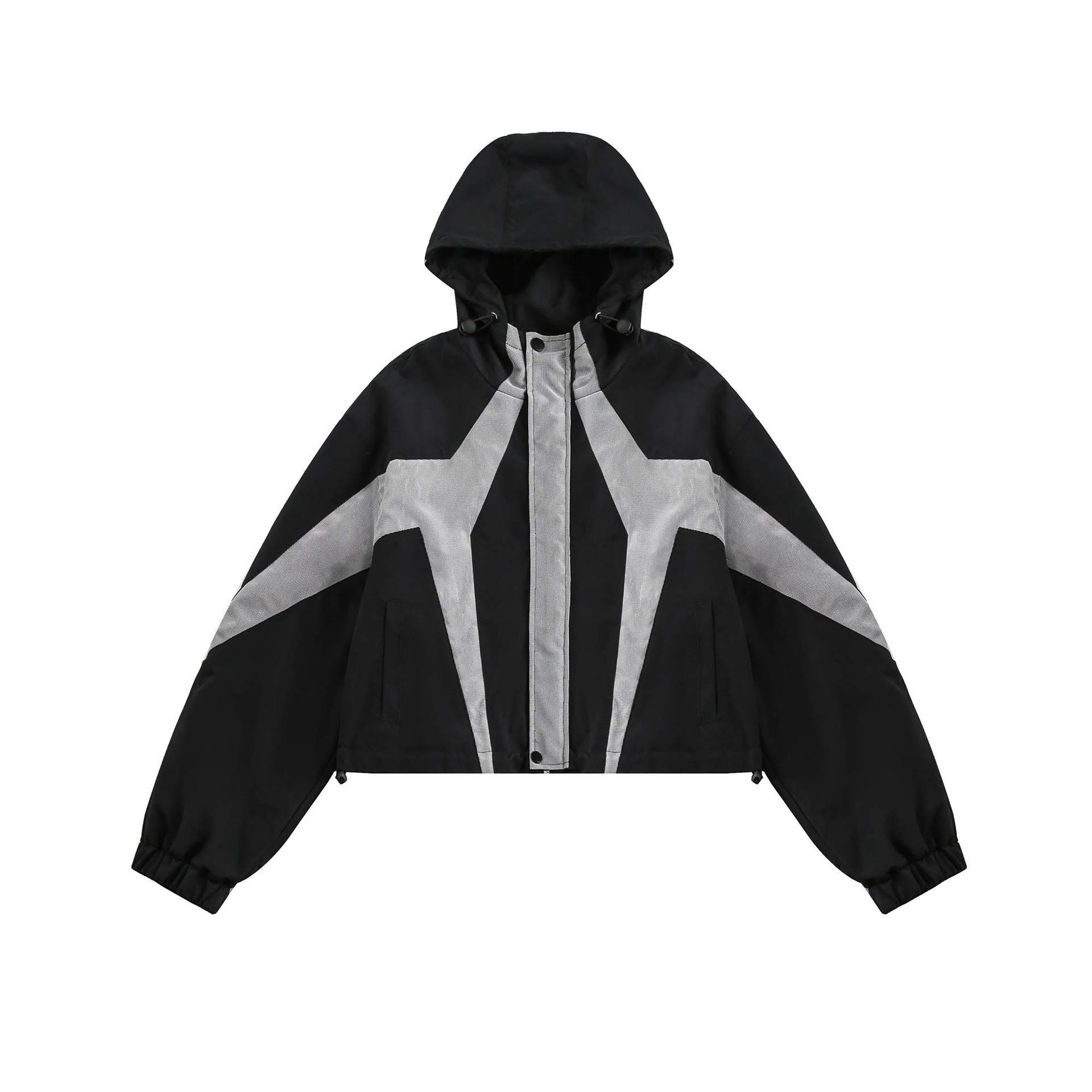 GorgeousBen   Unisex 2024 new American retro patchwork functional wind short jacket women's mountain outdoor loose versatile casual jacket