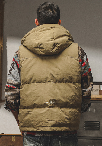 GorgeousBen 2024 American outdoor workwear down vest men wear antistatic graphene technology inside thickened men's down jacket。