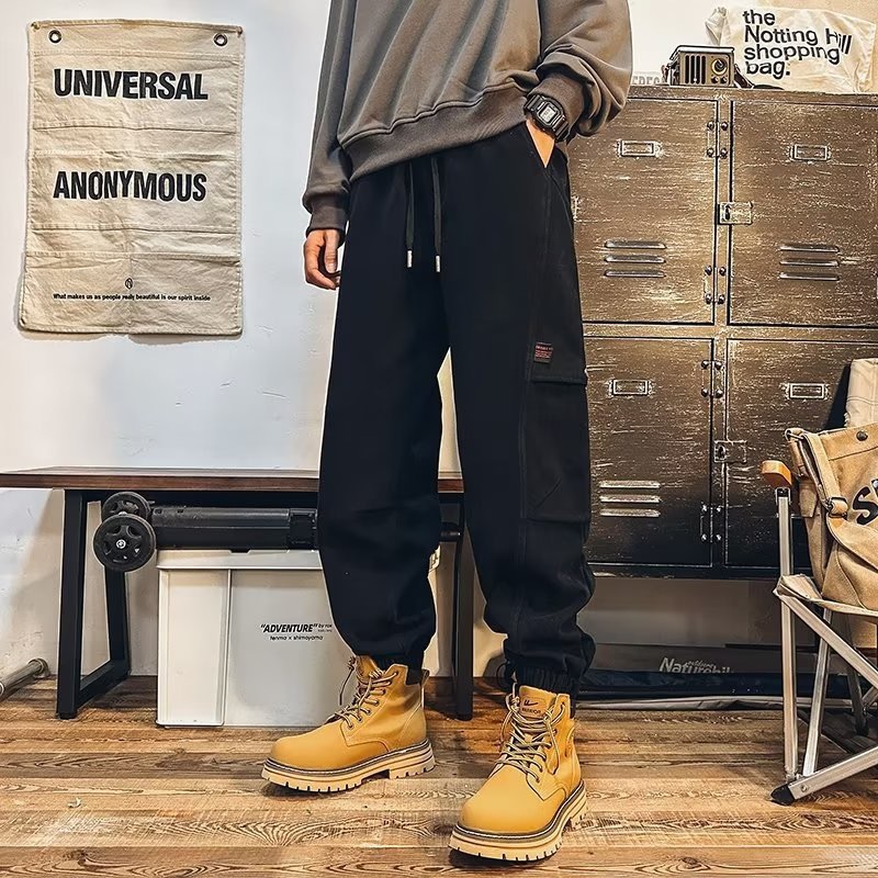 GrogeousBen  Men's 100% Cotton Canvas Heavy Duty Work Pants Men Cargo Pants For Industry Repairmen Workshop Work Wear Pants
