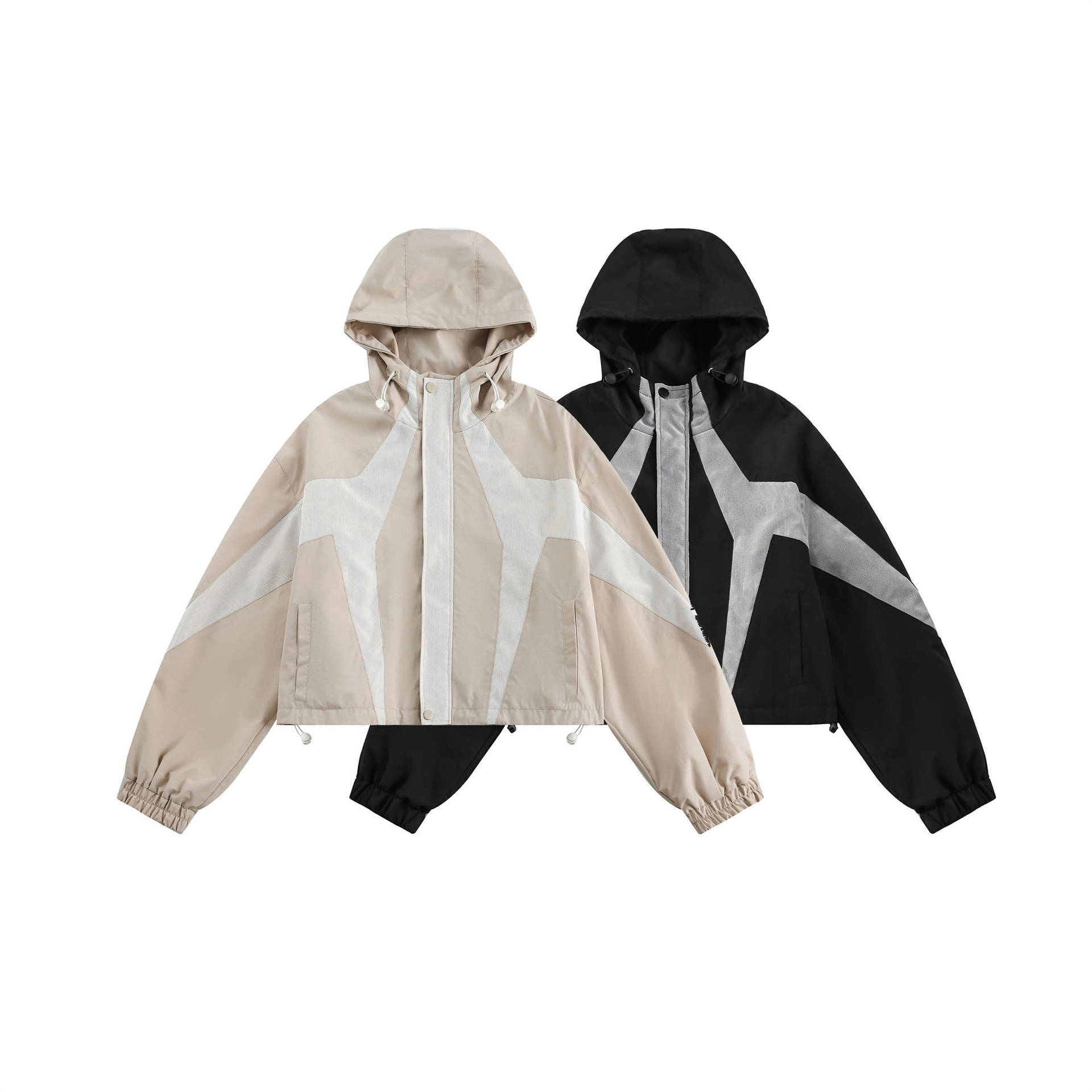 GorgeousBen   Unisex 2024 new American retro patchwork functional wind short jacket women's mountain outdoor loose versatile casual jacket