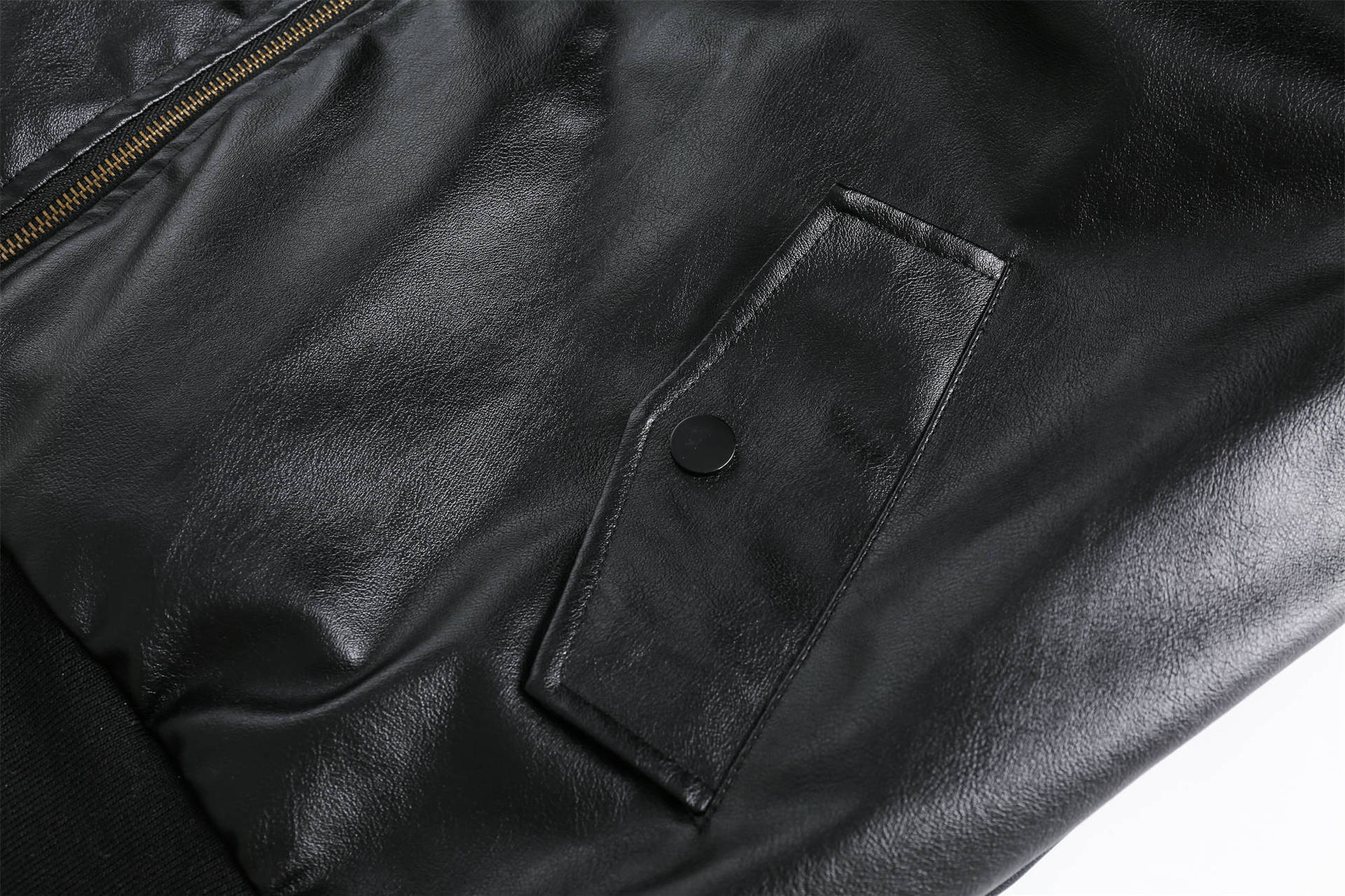GorgeousBen   Unisex 2024 new American retro short baseball jacket leather jacket men's trendy high-end black motorcycle jacket