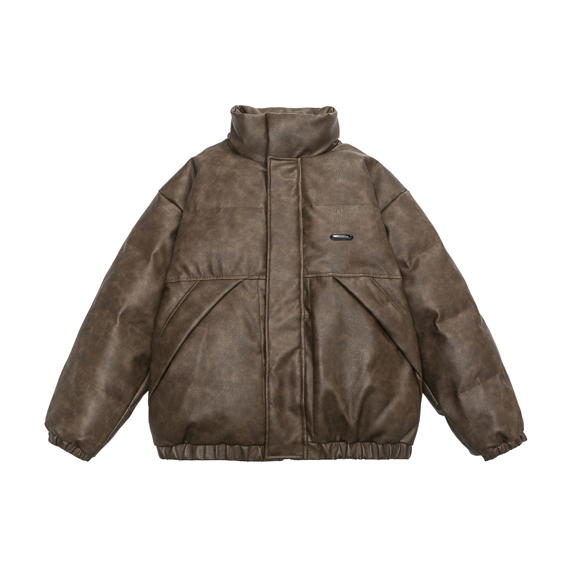 GorgeousBen  Unisex Milad cotton-padded jacket , winter trendy PU leather padded coat, thickened workwear outerwear, casual cotton jacket bread clothing.